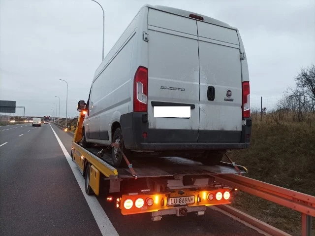 Awaria auta na autostradzie